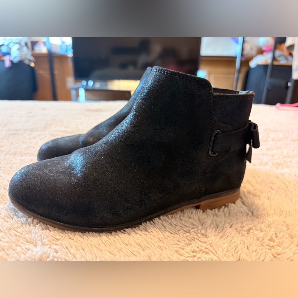 Black Ankle Boots with Side Buckle